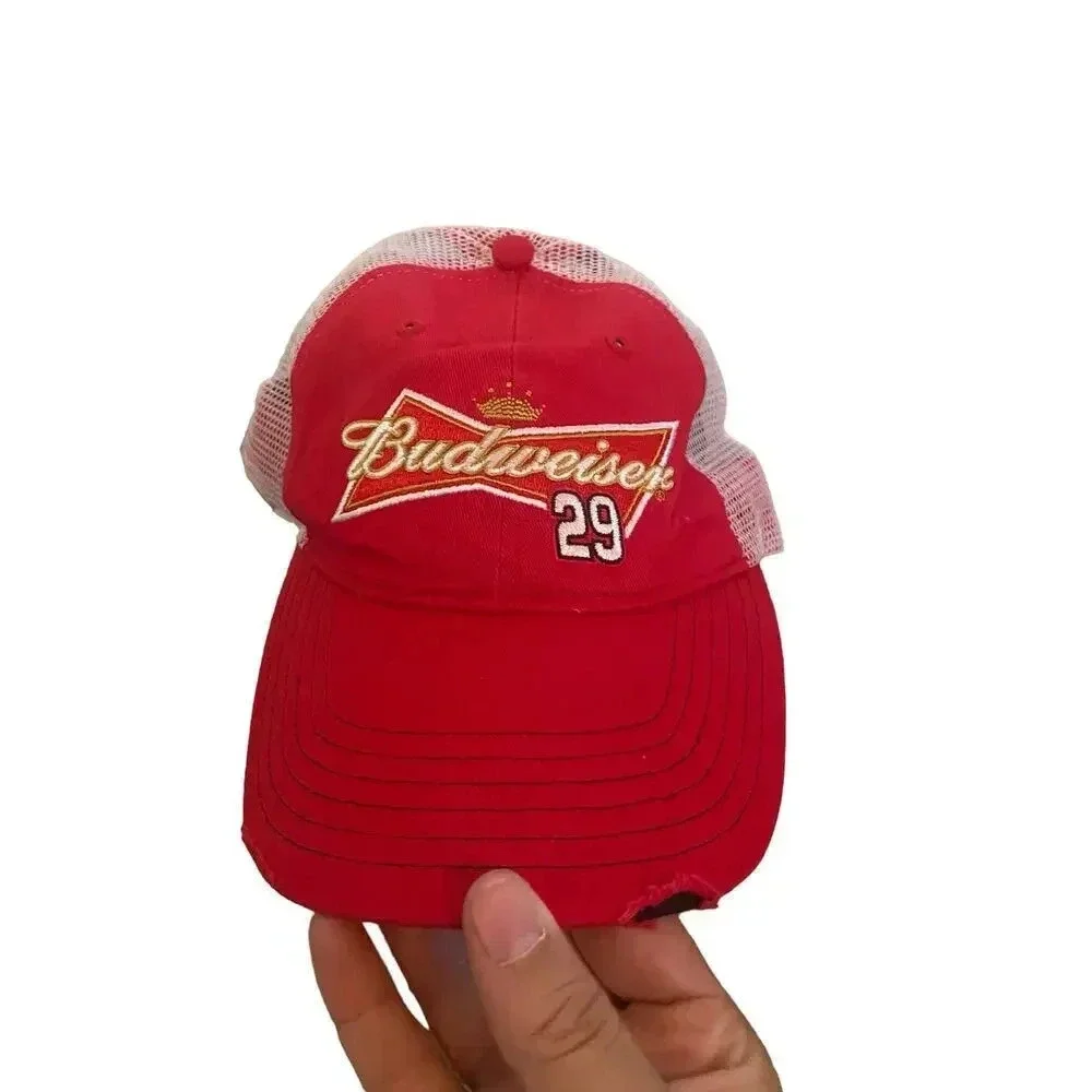 Chase Authentics Red Nascar Budweiser '29' Strapback Cap Size One
